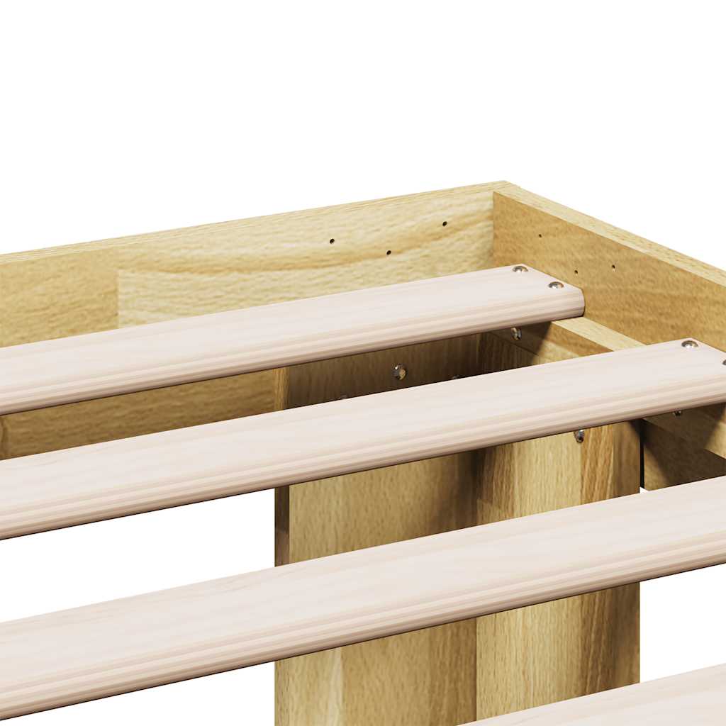 Sengeramme uten Madrass 150x200 cm Heltre Eik