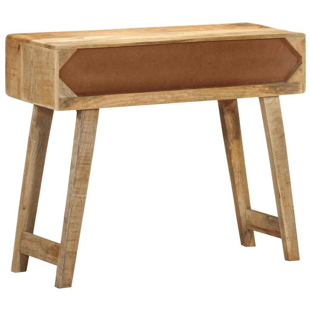 Console table 90x32x75 cm rough solid mango wood