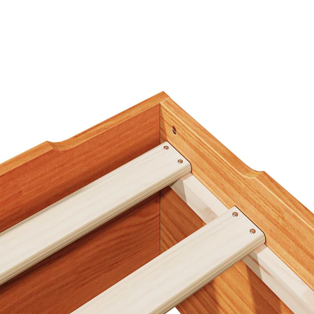 Sengeramme uten madrass stablebare voksbrun 90x190 cm heltre