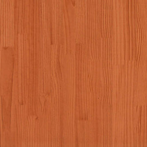 Bokhylle sengegavl L-formet voksbrun 90 cm heltre furu