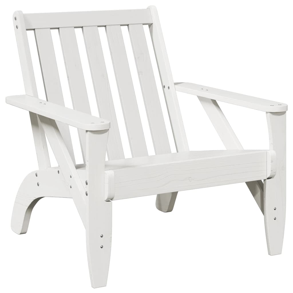 Adirondack hagestol hvit 75x77x77 cm heltre furu