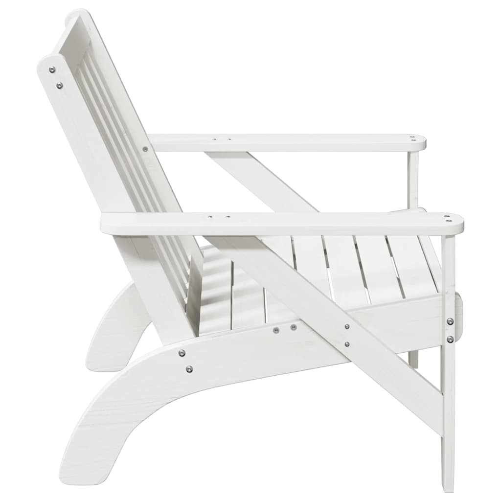Adirondack hagestol hvit 75x77x77 cm heltre furu