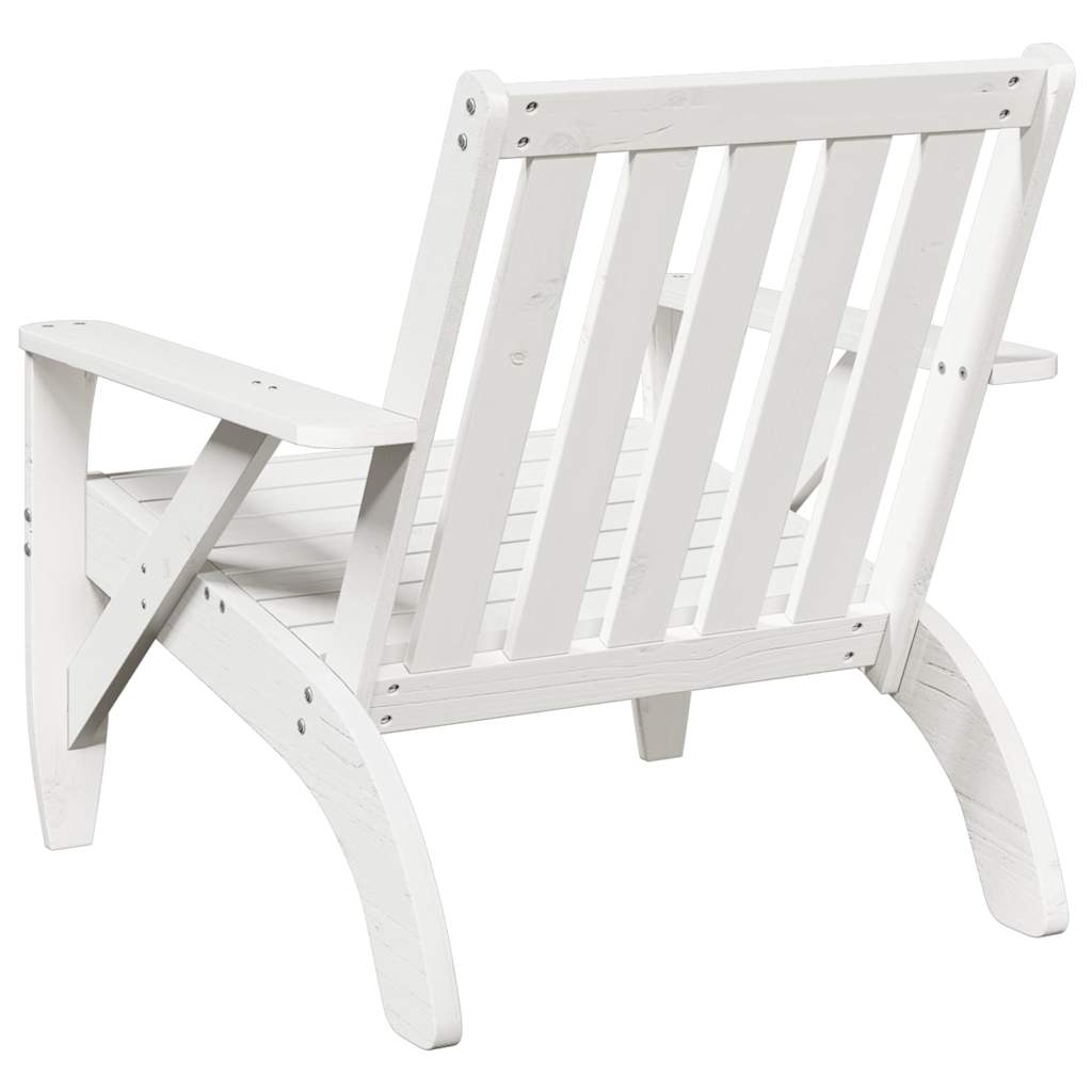 Adirondack hagestol hvit 75x77x77 cm heltre furu