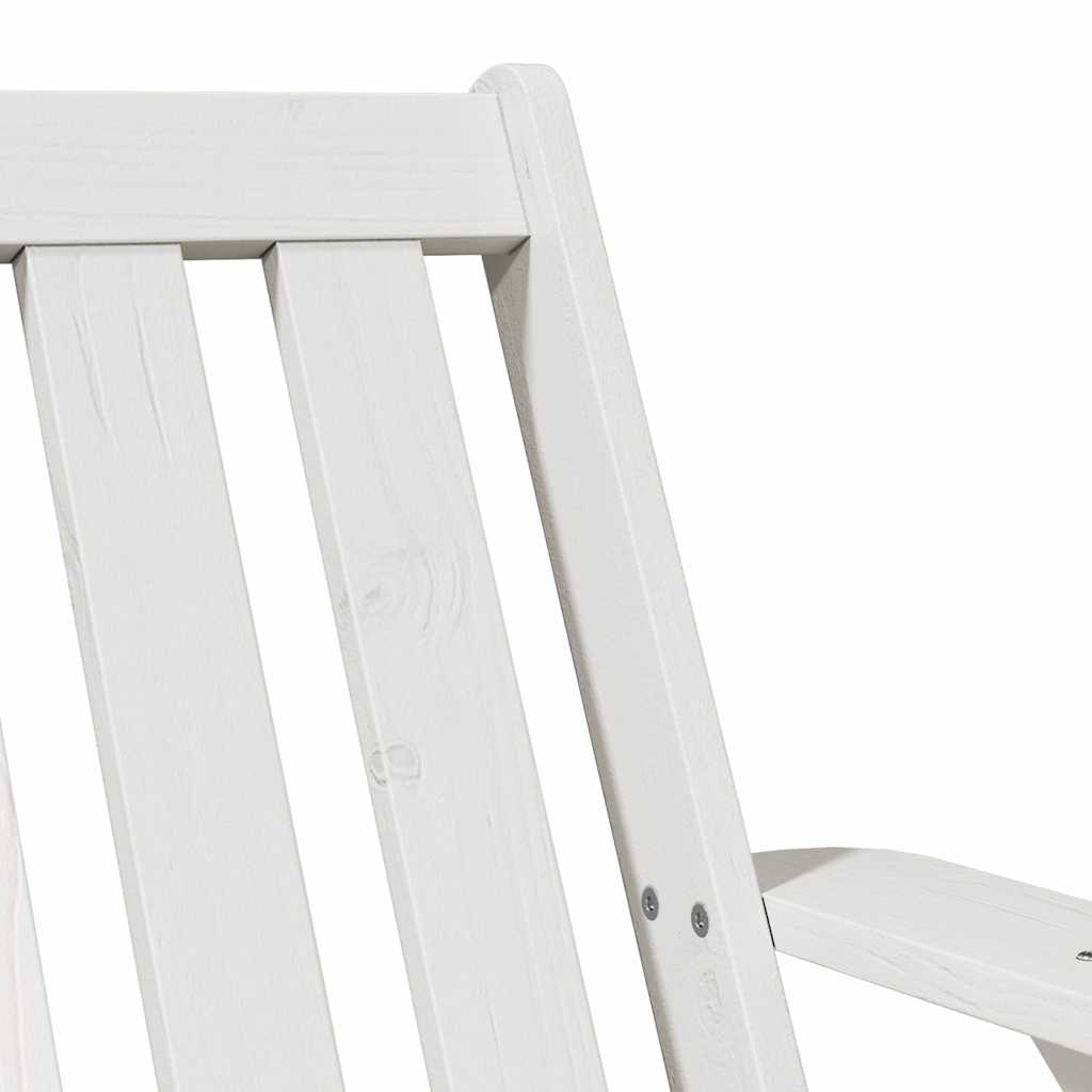 Adirondack hagestol hvit 75x77x77 cm heltre furu