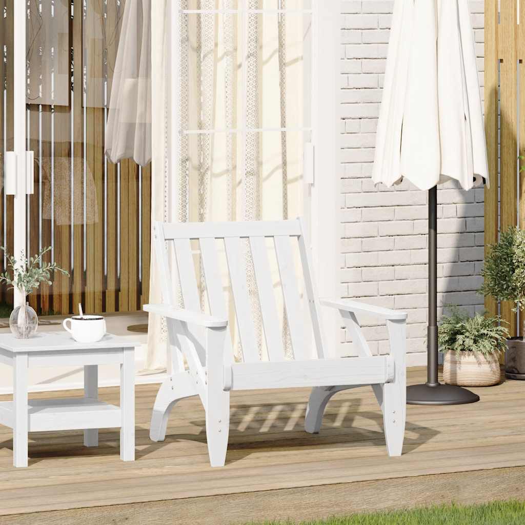 Adirondack hagestol hvit 75x77x77 cm heltre furu