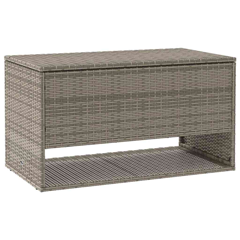 Outdoor cushion box grey 100x55x55.5 cm poly rattan