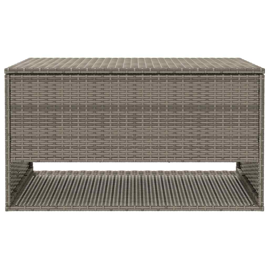 Outdoor cushion box grey 100x55x55.5 cm poly rattan