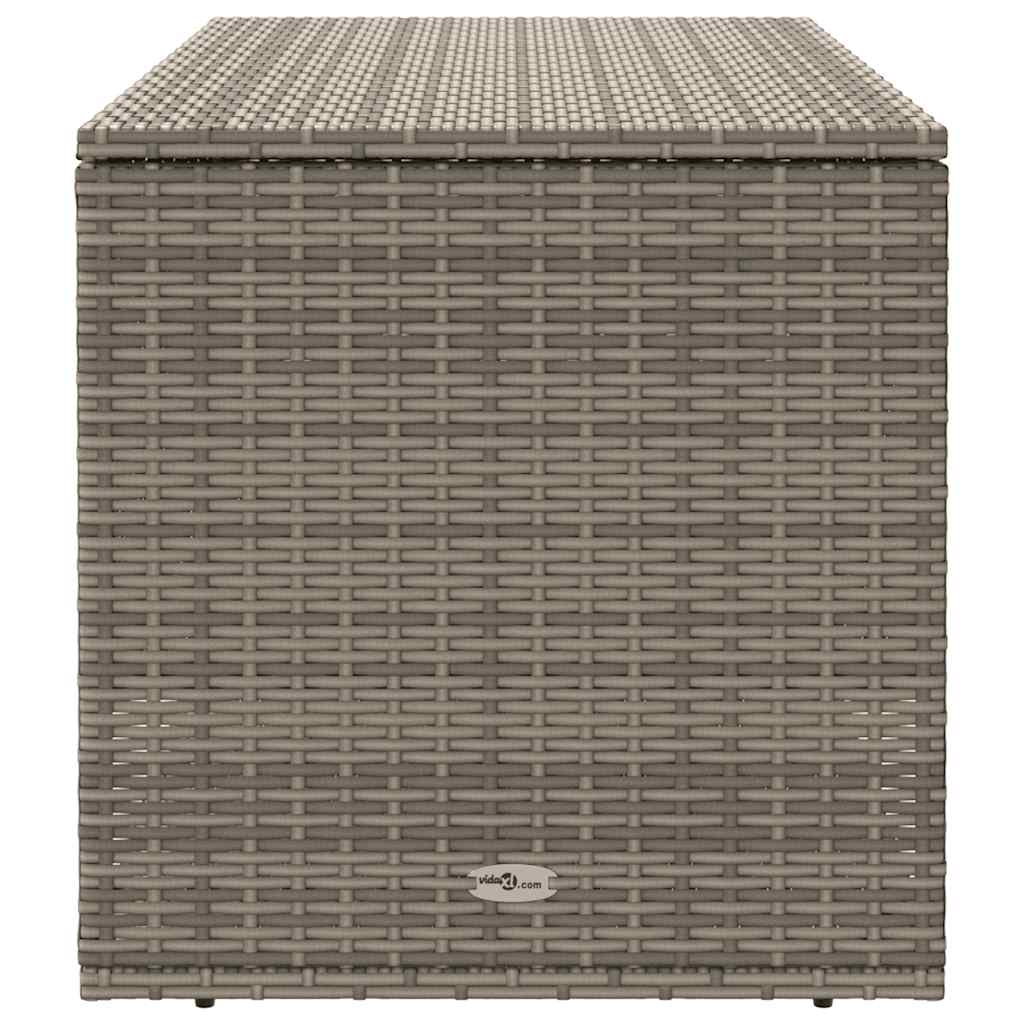 Outdoor cushion box grey 100x55x55.5 cm poly rattan