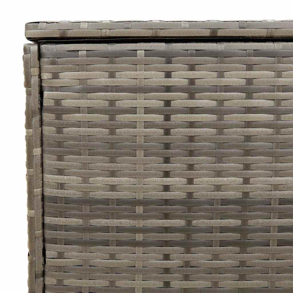 Outdoor cushion box grey 100x55x55.5 cm poly rattan