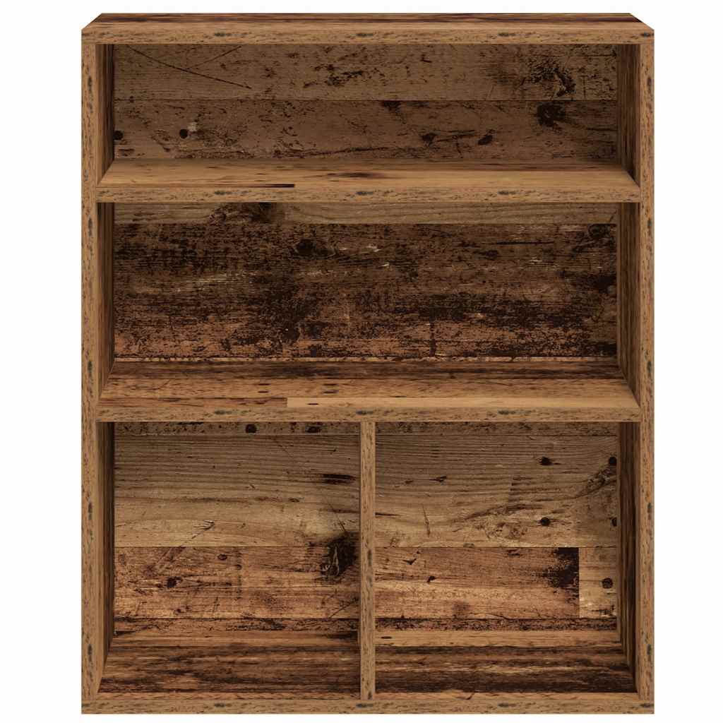 Bokhylle gammelt tre 60x30x71,5 cm konstruert tre
