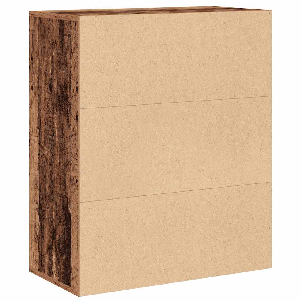Bokhylle gammelt tre 60x30x71,5 cm konstruert tre