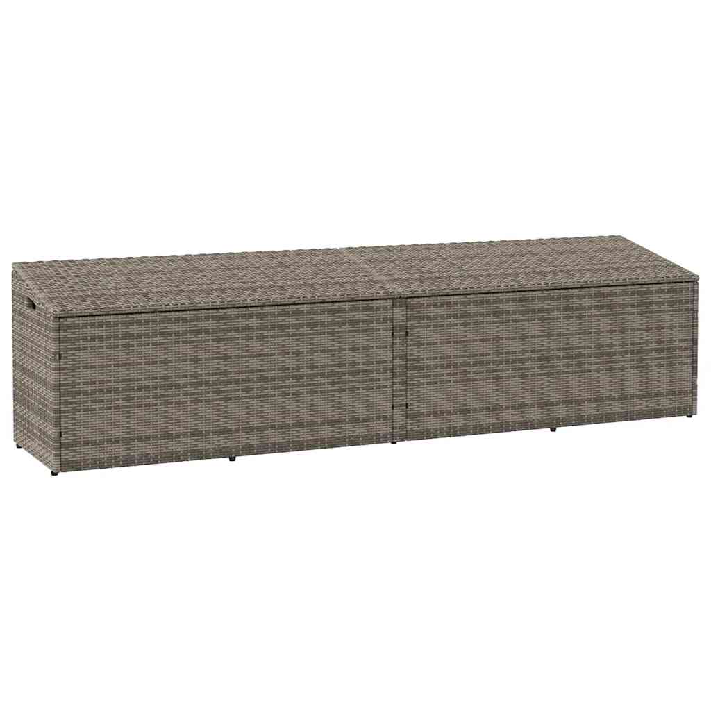 Cushion box 220x50x58 cm poly rattan grey