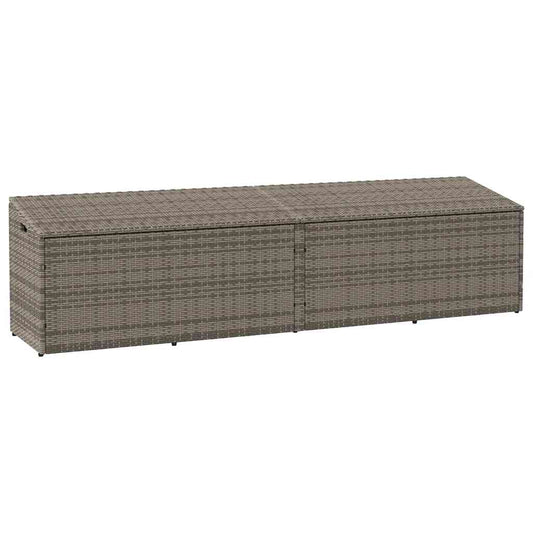 Cushion box 220x50x58 cm poly rattan grey
