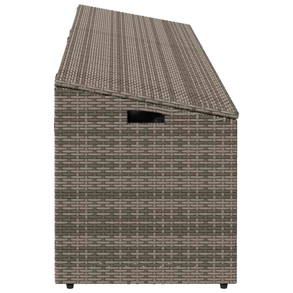 Cushion box 220x50x58 cm poly rattan grey
