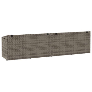 Cushion box 220x50x58 cm poly rattan grey