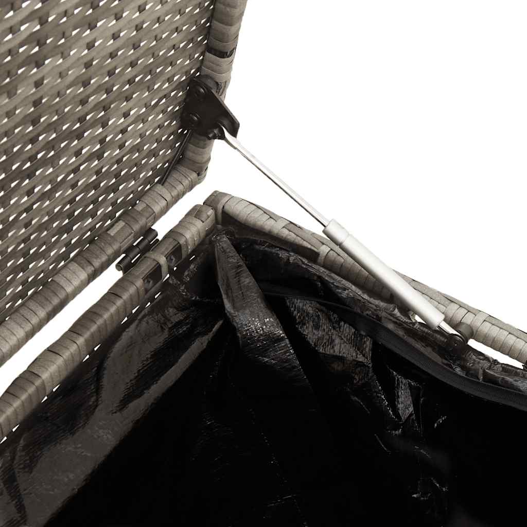 Cushion box 220x50x58 cm poly rattan grey