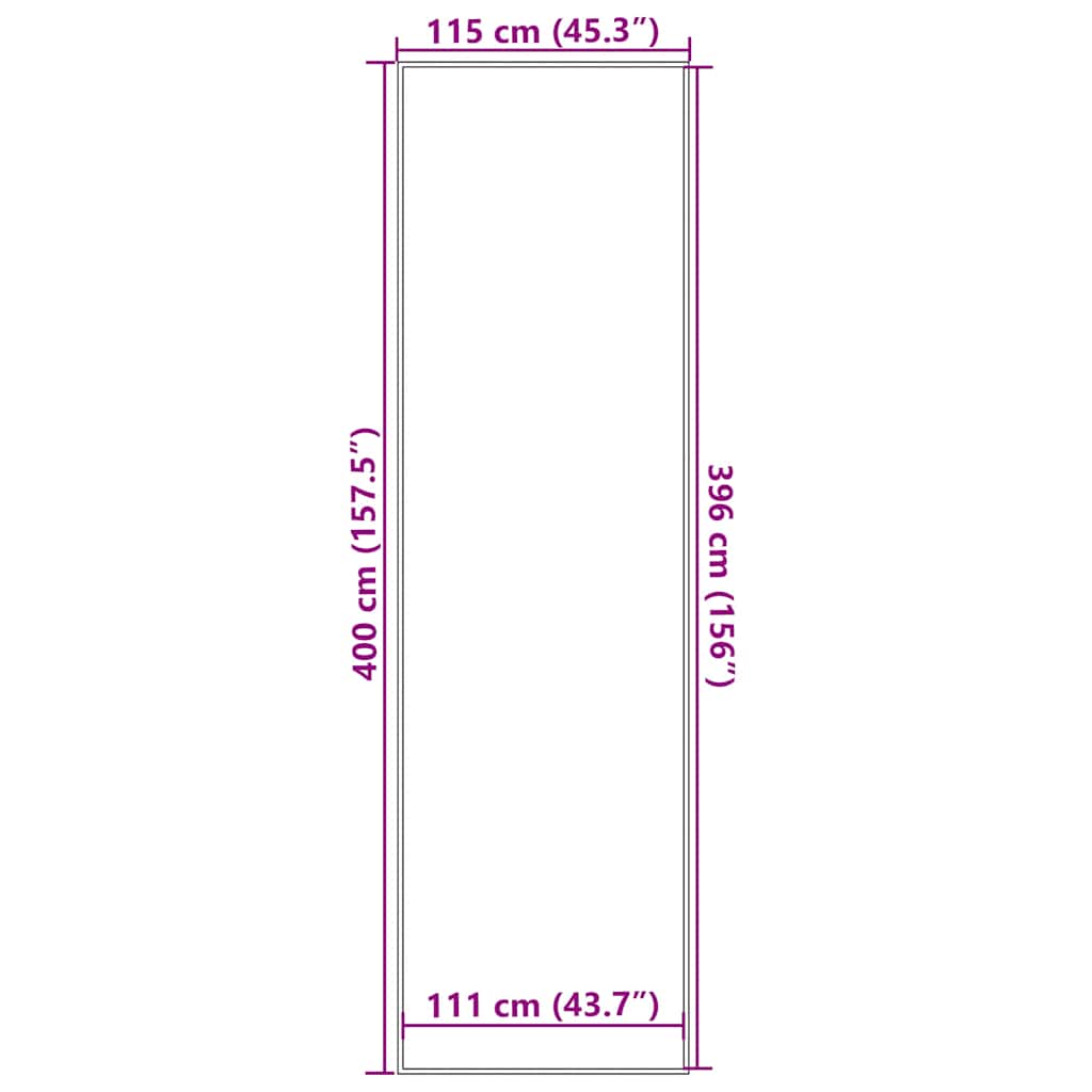 Dørmatte Antrasitt 115x400 cm