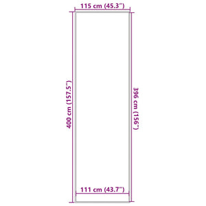 Dørmatte Antrasitt 115x400 cm
