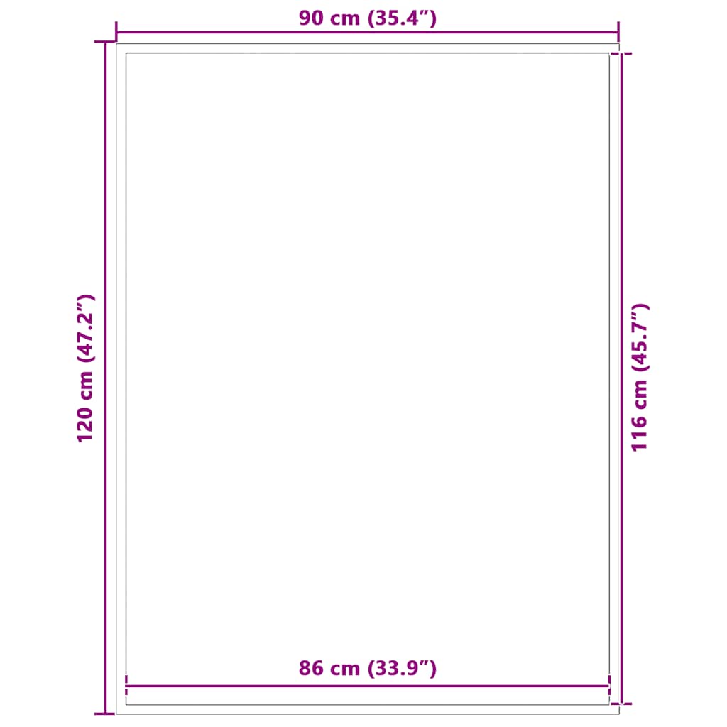 Dørmatte Brun 90x120 cm