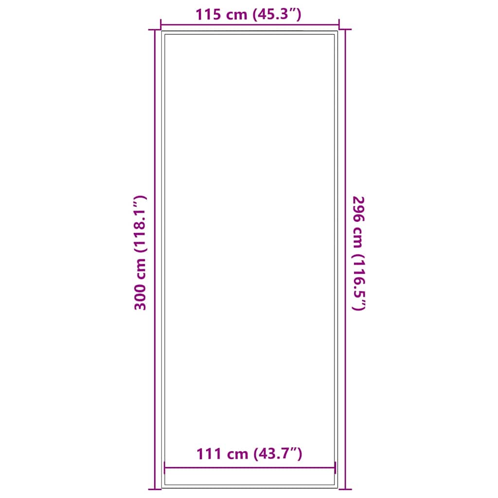Dørmatte Brun 115x300 cm