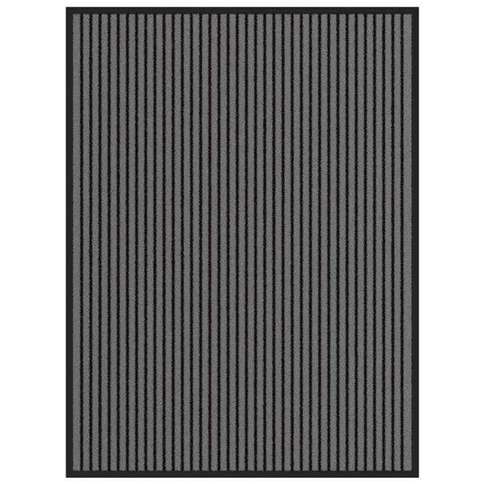 Dørmatte Stripe Svart og Grå 90x120 cm