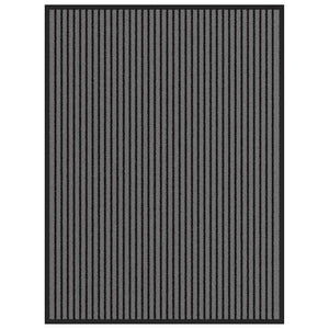 Dørmatte Stripe Svart og Grå 90x120 cm
