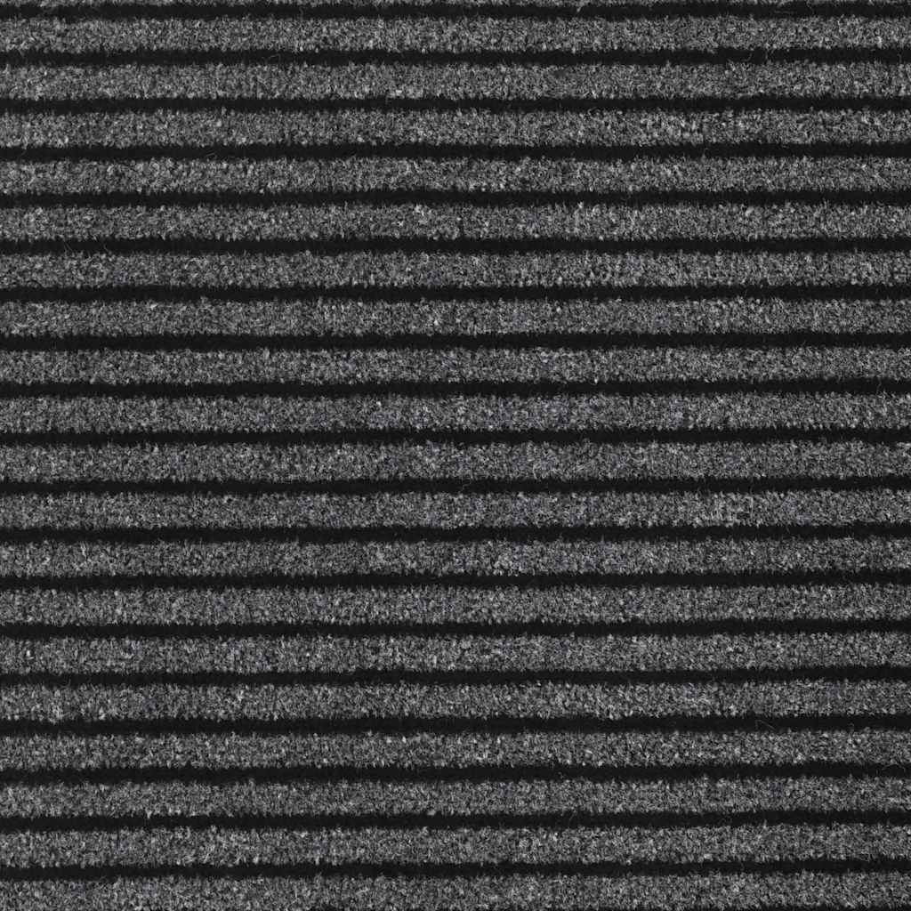 Dørmatte Stripe Svart og Grå 90x120 cm