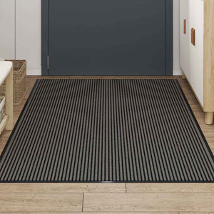 Dørmatte Stripe Sort og Grå 115x200 cm