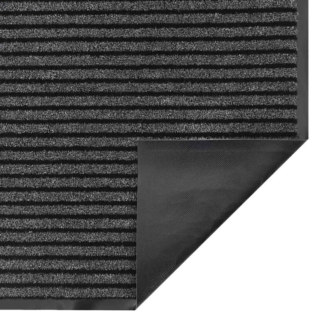 Dørmatte Stripe Sort og Grå 115x200 cm