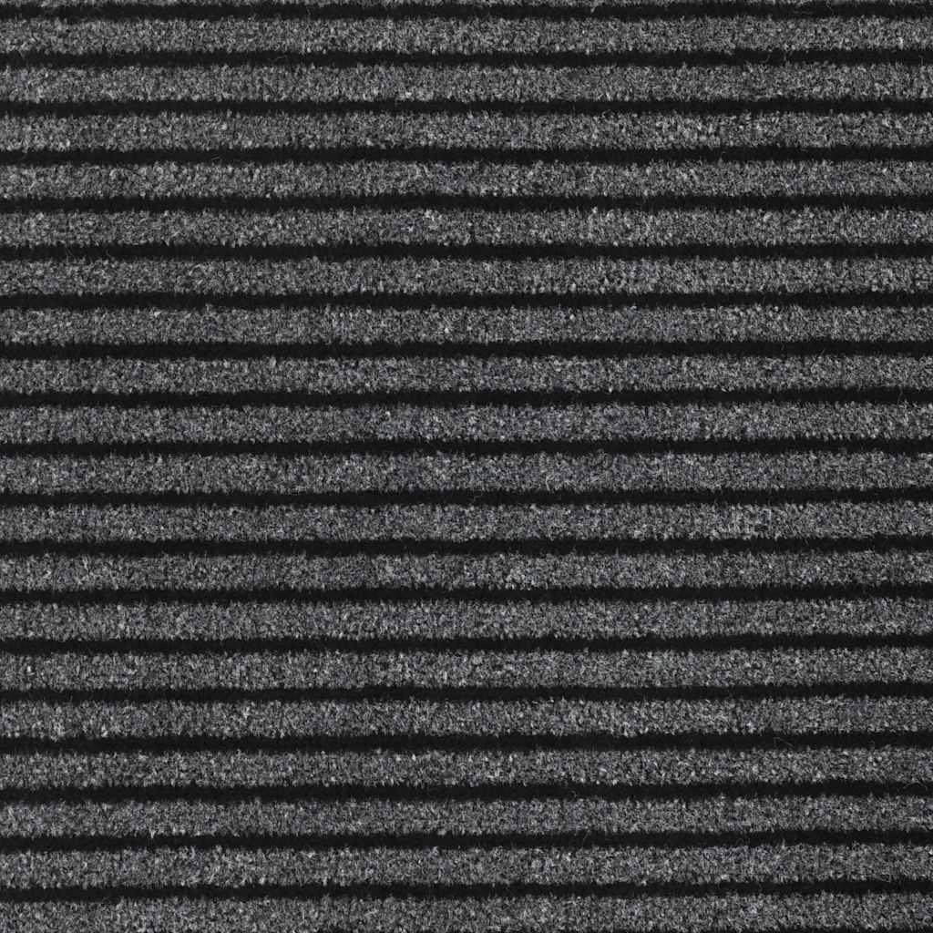 Dørmatte Stripe Sort og Grå 115x200 cm