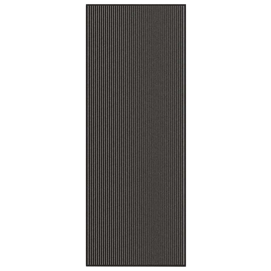 Dørmatte Stripe Sort og Grå 115x300 cm