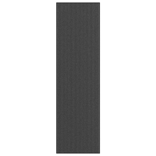 Dørmatte Stripe Svart og Grå 115x400 cm