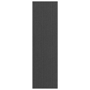 Dørmatte Stripe Svart og Grå 115x400 cm