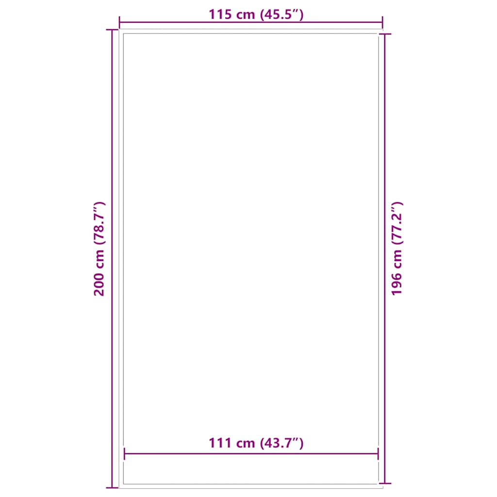 Dørmatte Brun 115x200 cm
