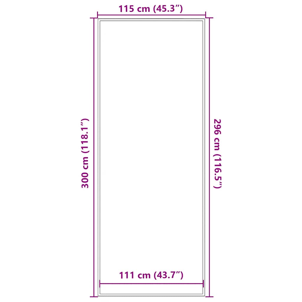 Dørmatte Brun 115x300 cm