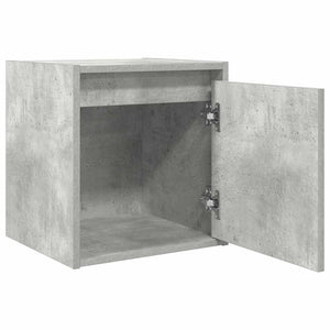 Veggmonterte nattbord 2 stk betonggrå 38x34x40 cm