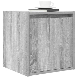 Veggmonterte nattbord 2 stk grå sonoma 38x34x40 cm