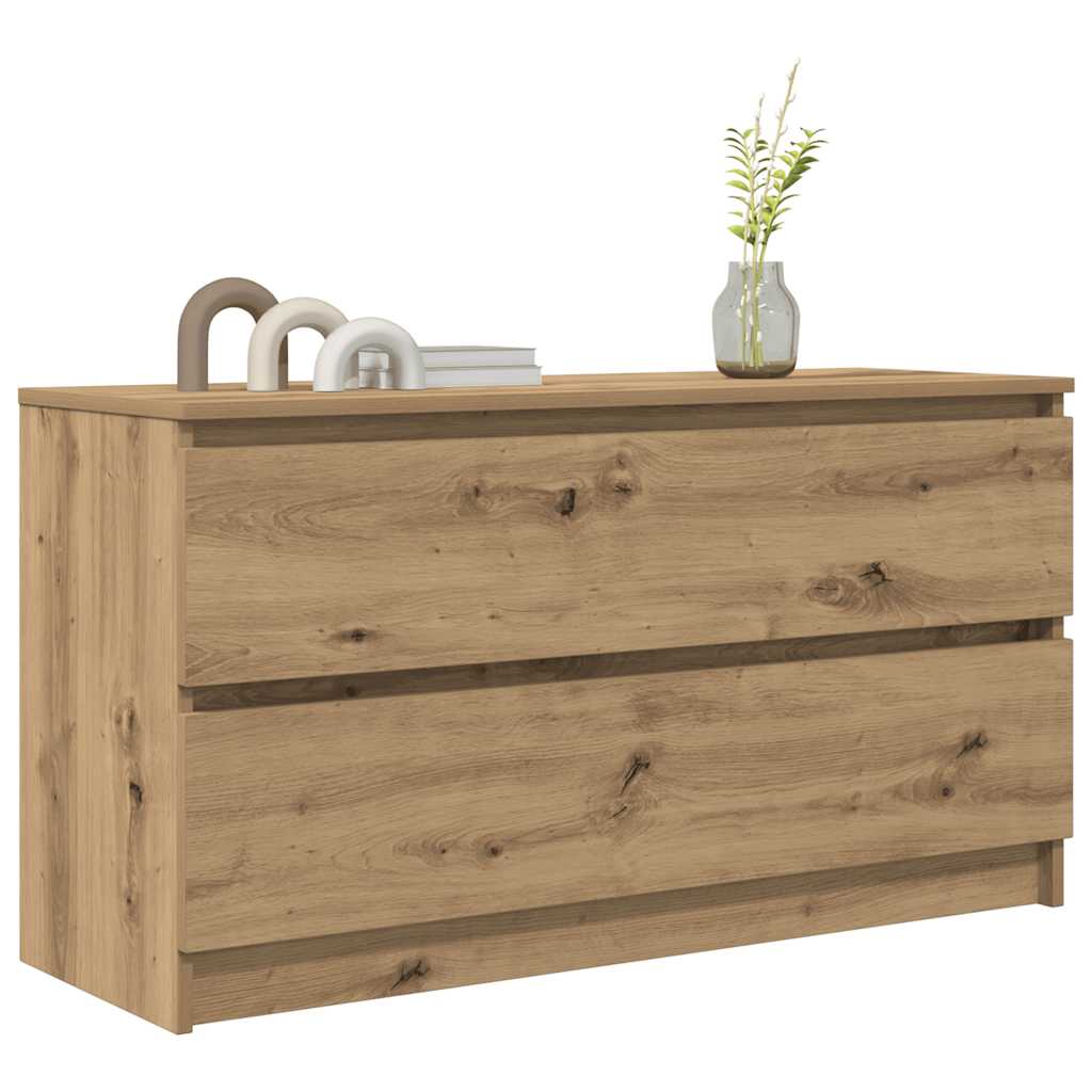 TV-benk artisan eik 100x35x54 cm konstruert tre