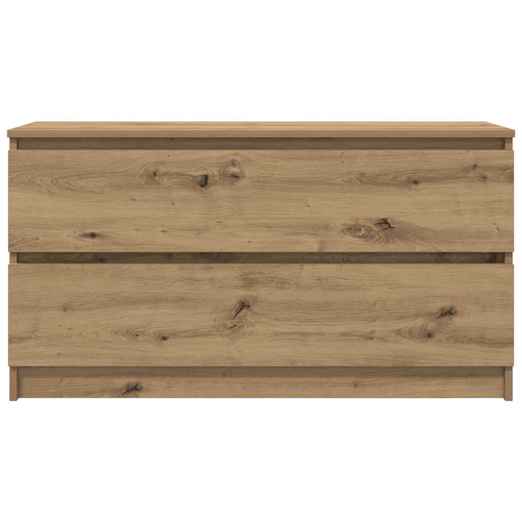 TV-benk artisan eik 100x35x54 cm konstruert tre