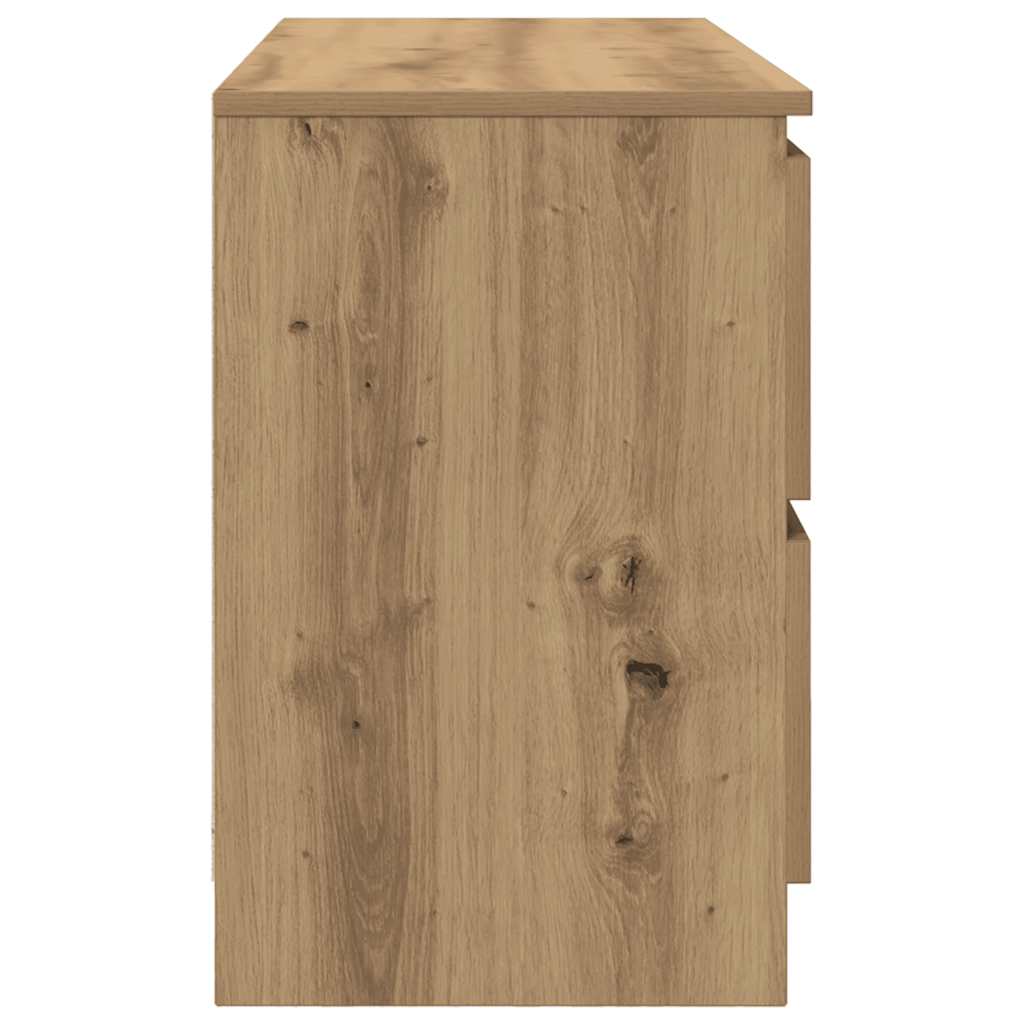 TV-benk artisan eik 100x35x54 cm konstruert tre