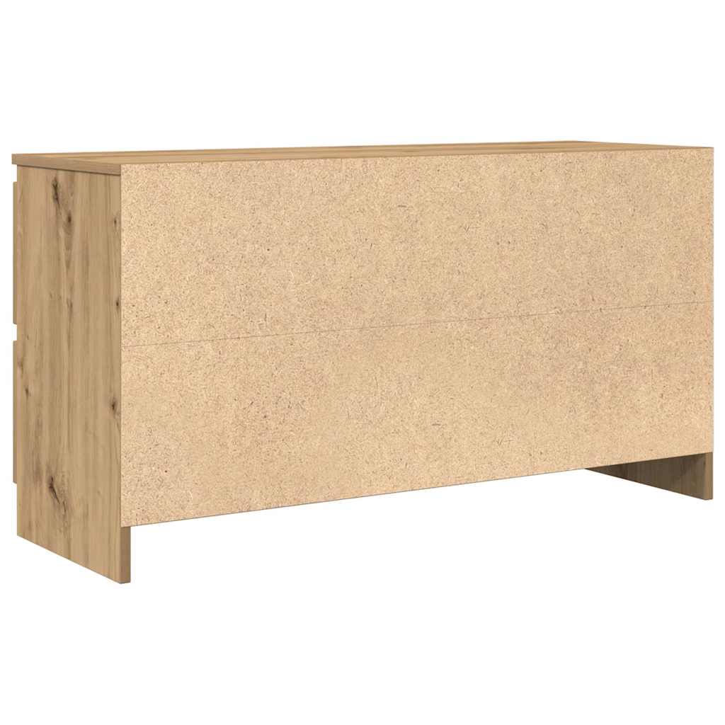 TV-benk artisan eik 100x35x54 cm konstruert tre
