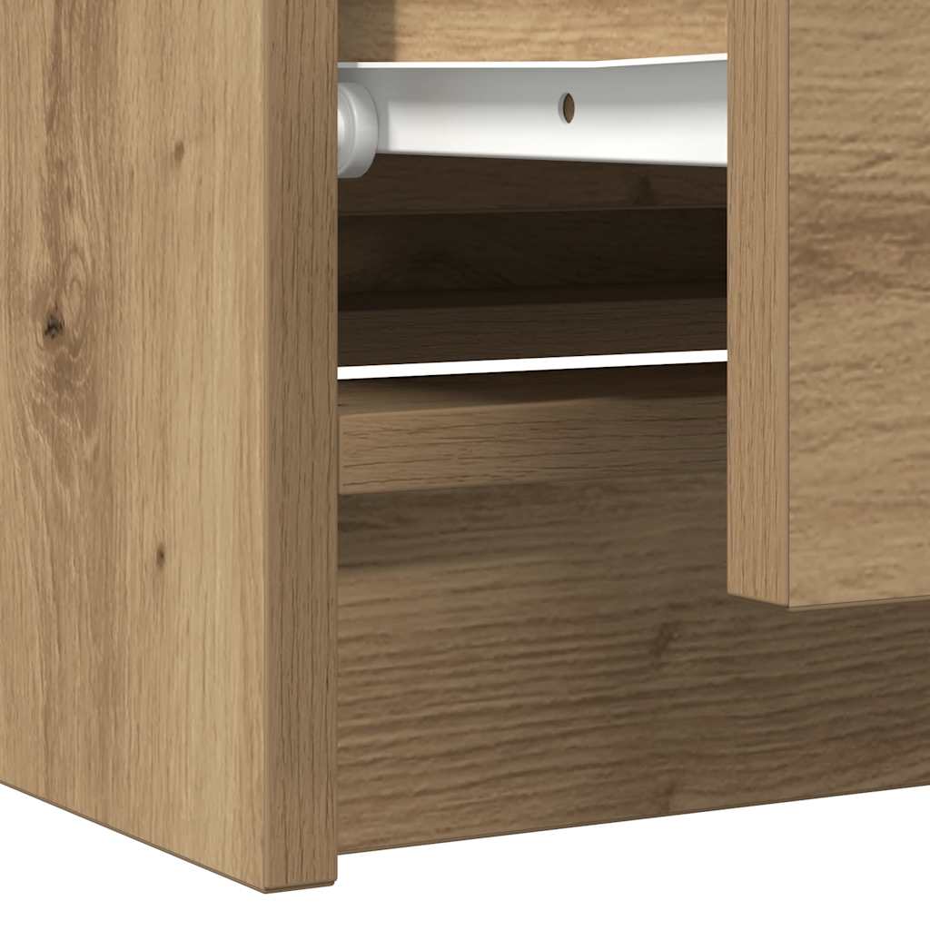 TV-benk artisan eik 100x35x54 cm konstruert tre