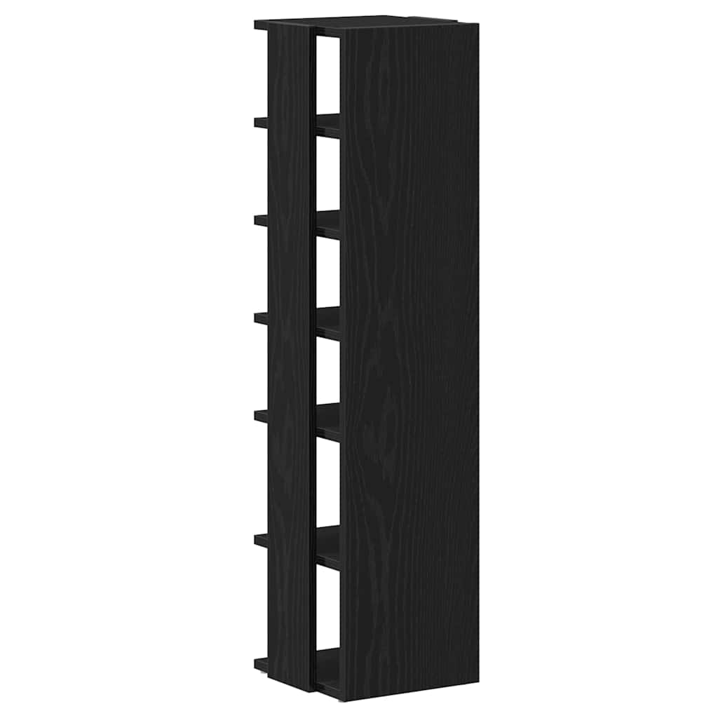 Skoskap svart eik 25x27x102 cm konstruert tre
