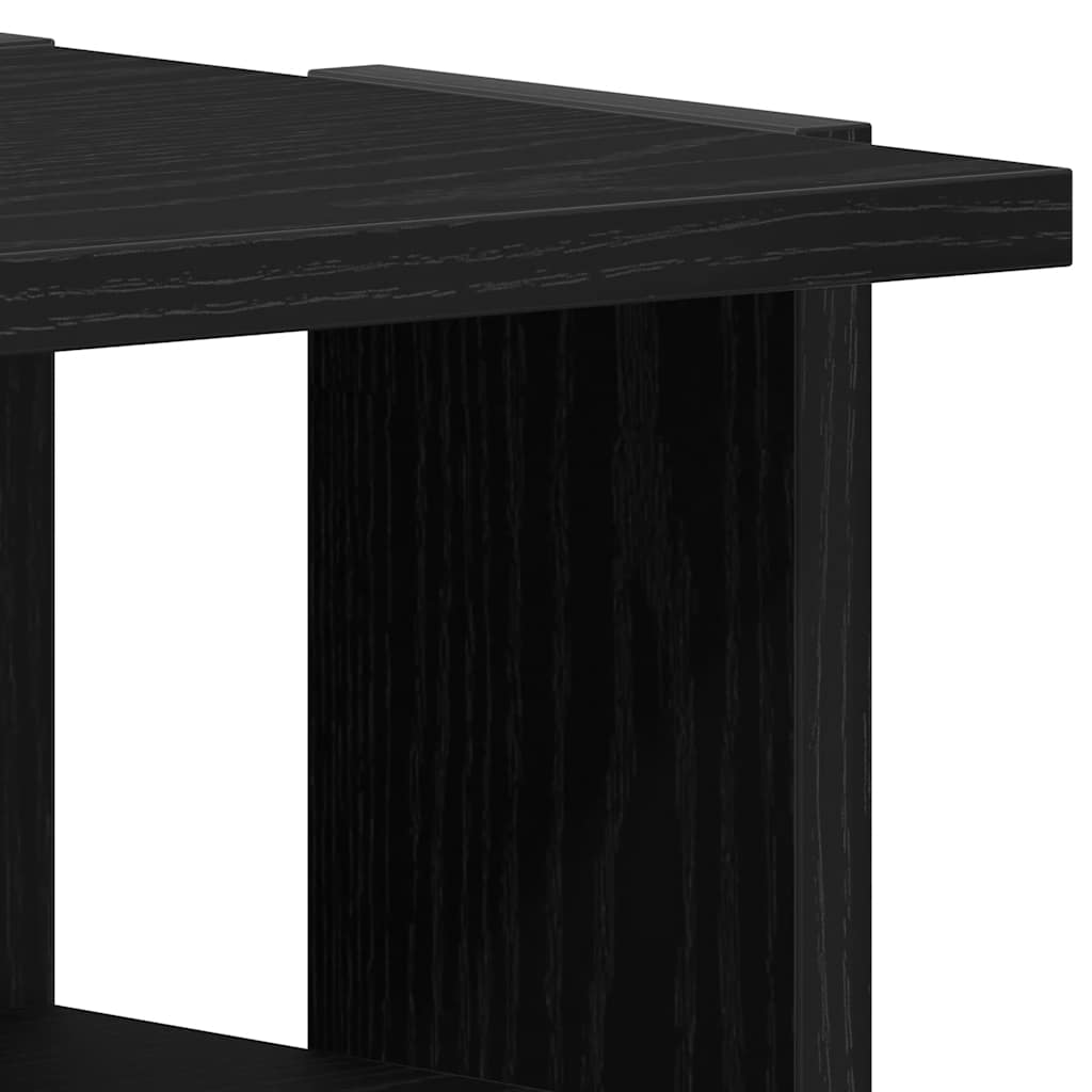 Skoskap svart eik 25x27x102 cm konstruert tre