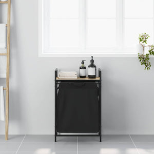 skittentøyskurv 1 rom med hylle sonoma eik