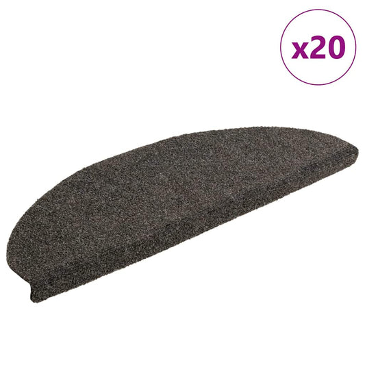 Selvklebende trappematter 20 stk antrasitt 65x21x4 cm