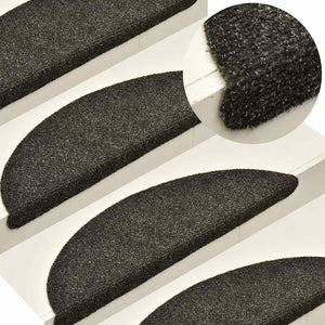 Selvklebende trappematter 20 stk antrasitt 65x21x4 cm