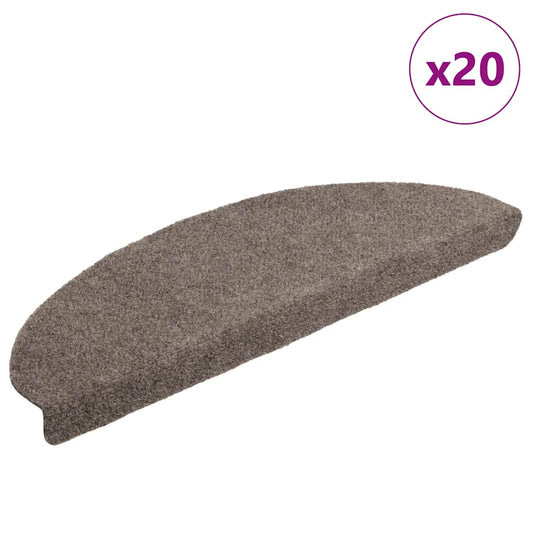 Selvklebende trappematter 20 stk kremhvit 65x21x4 cm