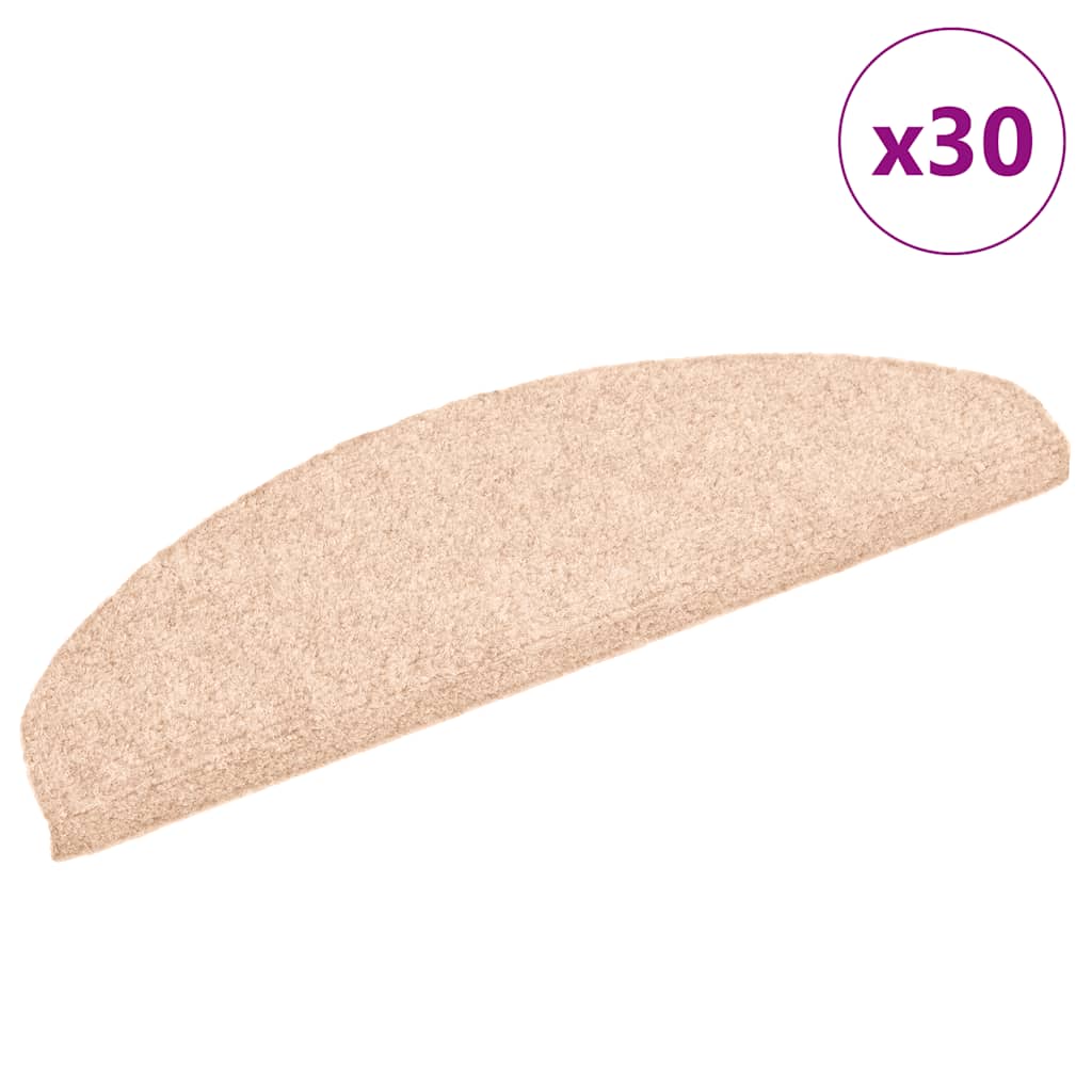Selvklebende trappematter 30 stk kremhvit 65x21x4 cm