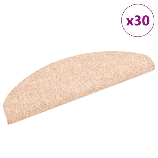Selvklebende trappematter 30 stk kremhvit 65x21x4 cm